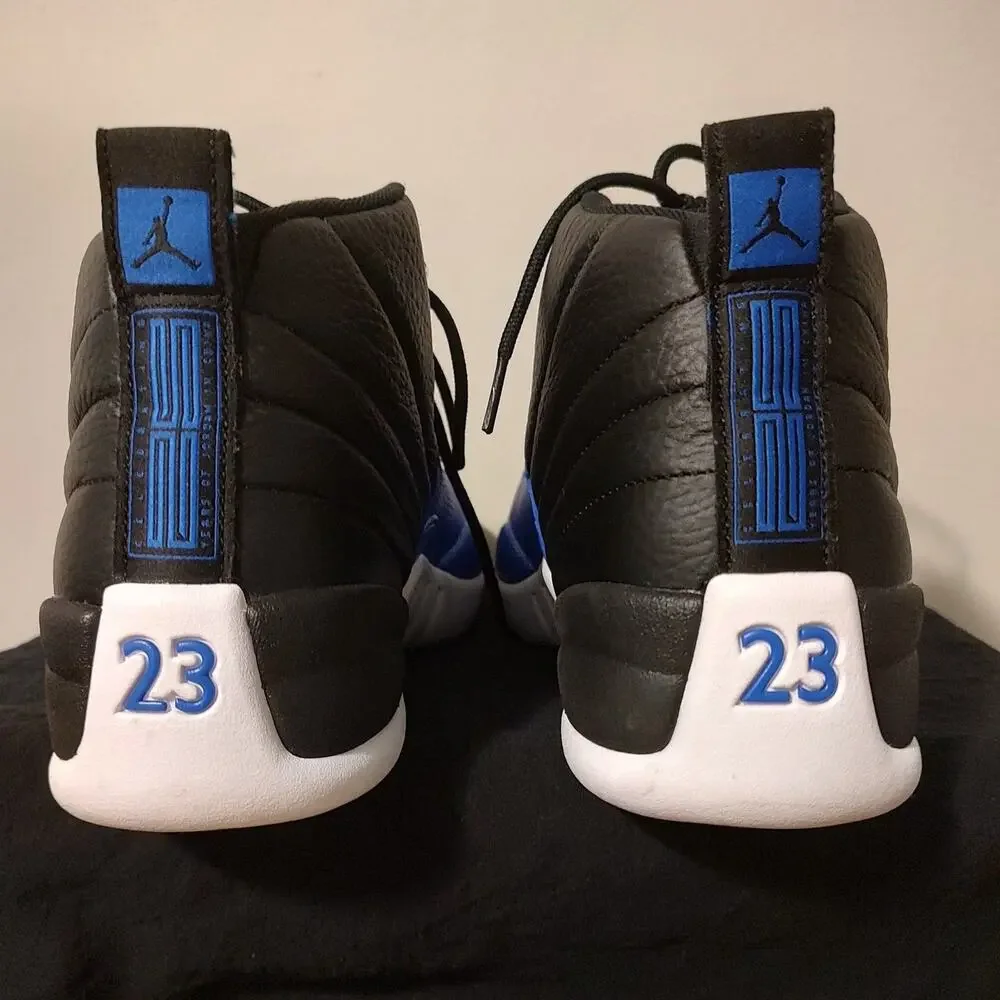 Air Jordan 12 Retro Mens Blue, Black, White EUC Basketball Shoes Size 11